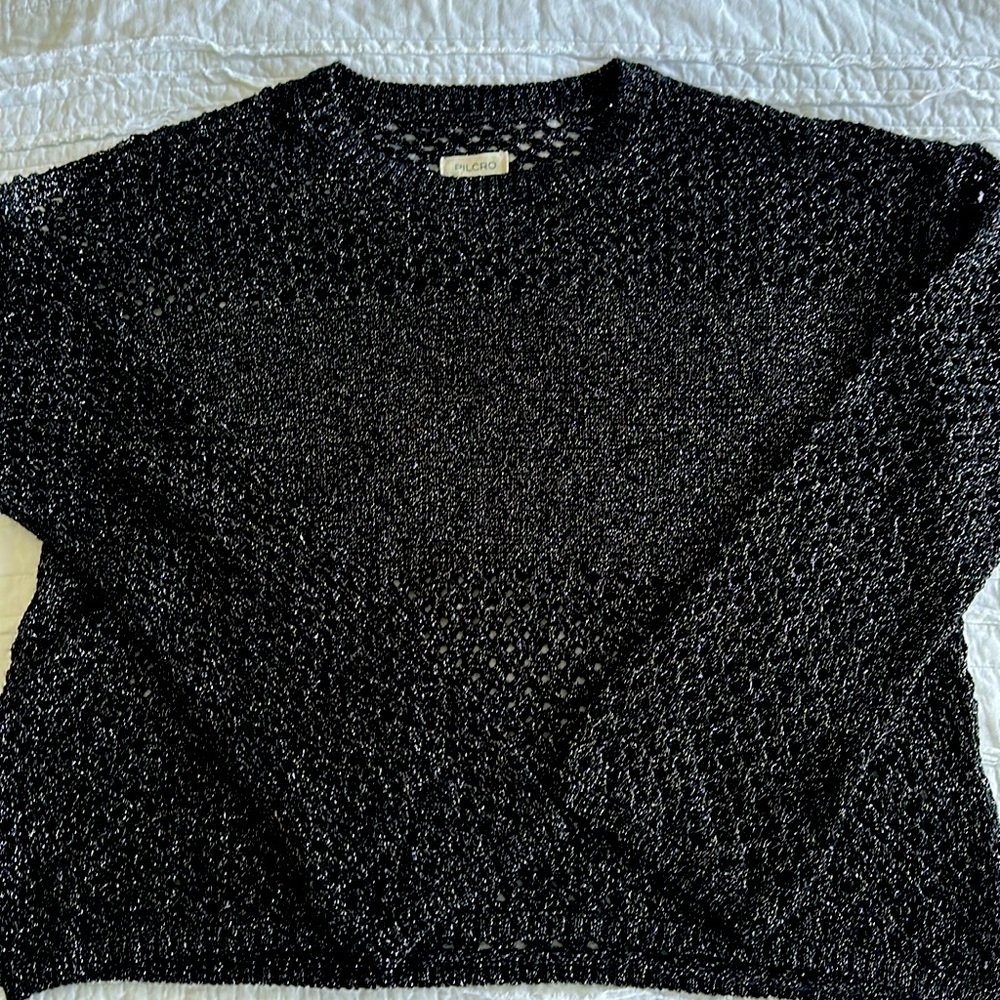 Pilcro mesh sweater w/ shimmer from Anthropologie size xsmall.